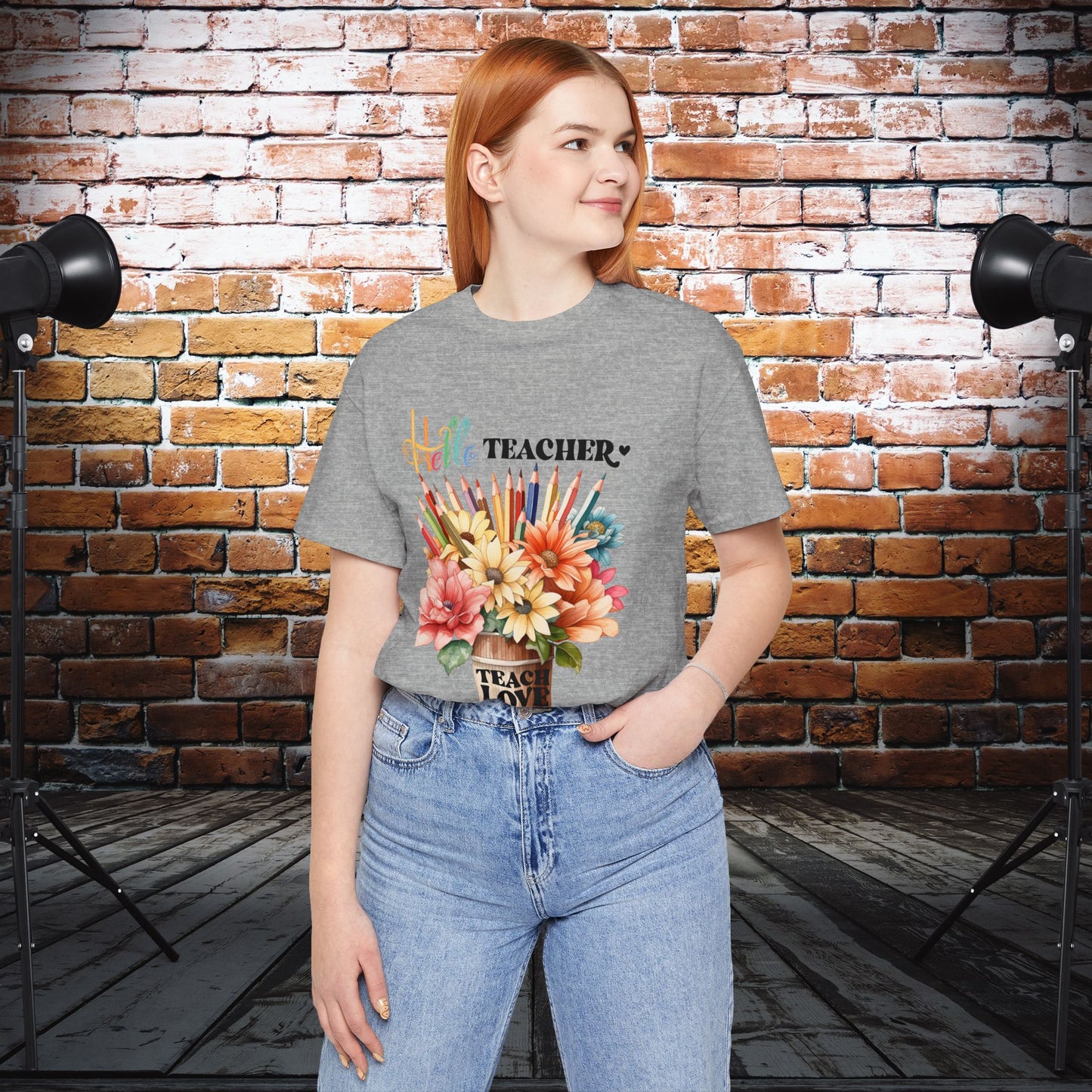 Hello Teacher T-Shirt, Back To School T-Shirt, Teach Love Inspire Teacher Shirt, Teacher Back To school unisex jersey short sleeve.First Day Vibes T-Shirt.