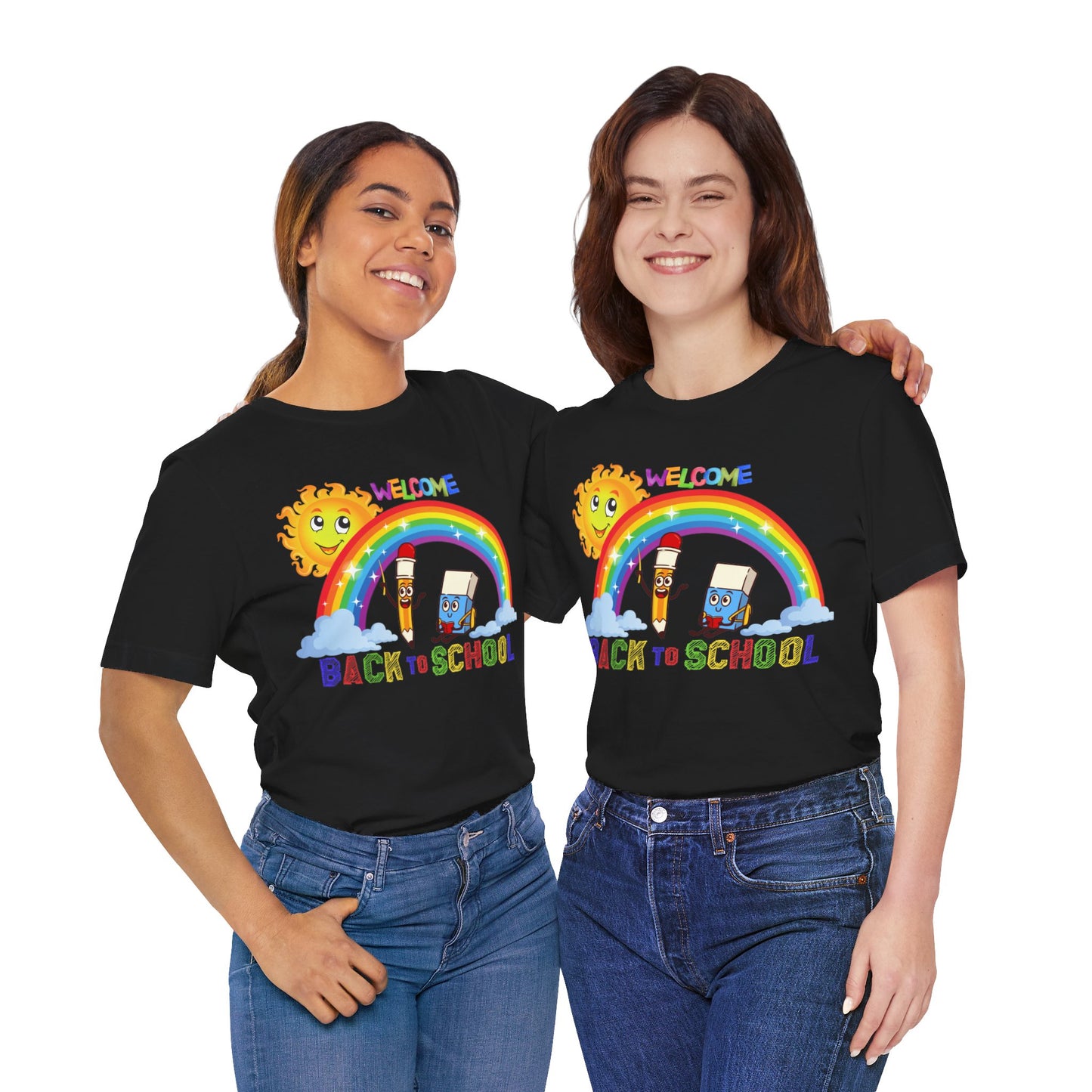 Welcome Back To School T-Shirt, Hello Teacher T-Shirt, Back To School T-Shirt, Teach Love Inspire Teacher Shirt, Teacher Back To school unisex jersey short sleeve.First Day Vibes T-Shirt.