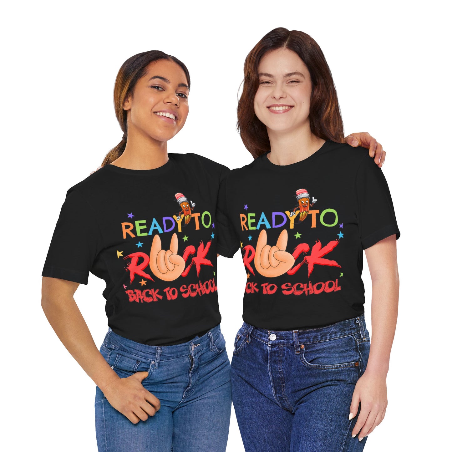 Ready To Rock T-Shirt, Back To School T-Shirt, Teach Love Inspire Teacher Shirt, Teacher Back To school unisex jersey short sleeve.First Day Vibes T-Shirt.