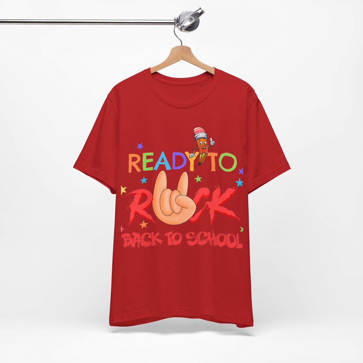 Ready To Rock T-Shirt, Back To School T-Shirt, Teach Love Inspire Teacher Shirt, Teacher Back To school unisex jersey short sleeve.First Day Vibes T-Shirt.