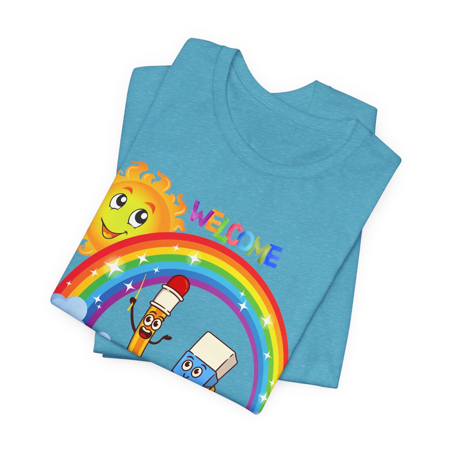 Welcome Back To School T-Shirt, Hello Teacher T-Shirt, Back To School T-Shirt, Teach Love Inspire Teacher Shirt, Teacher Back To school unisex jersey short sleeve.First Day Vibes T-Shirt.
