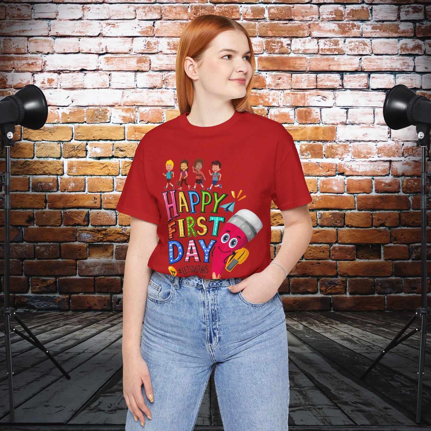 Happy First day T-Shirt, Hello Teacher T-Shirt, Back To School T-Shirt, Teach Love Inspire Teacher Shirt, Teacher Back To school unisex jersey short sleeve.First Day Vibes T-Shirt.