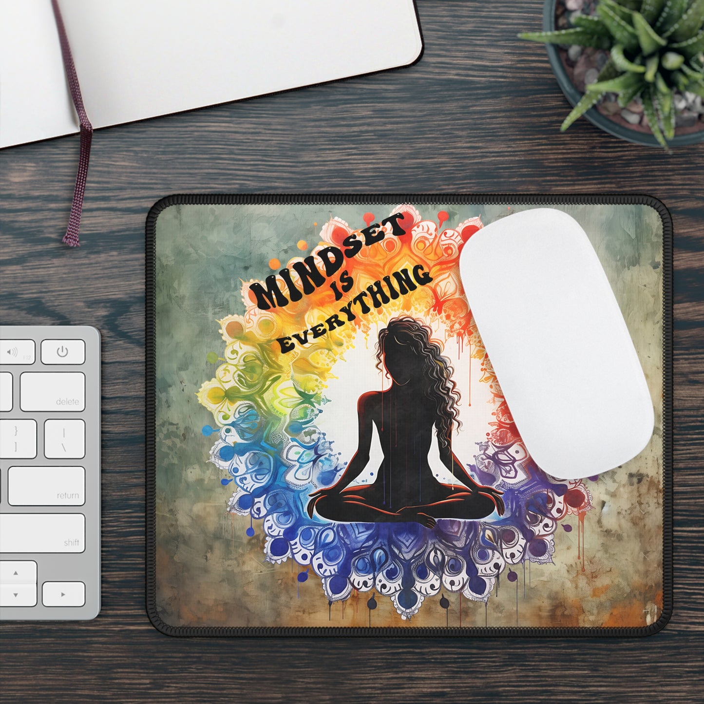 Mindset Is Everything Yoga Mouse Pad,Unique Gift For Meditation And Yoga Lover, Cute Yoga Mouse Pad, Mindful Yoga Gift, Yoga lover Mouse Pad, Yoga Instructor Gift, Gift For Yoga lovers, Gift For Yogi.