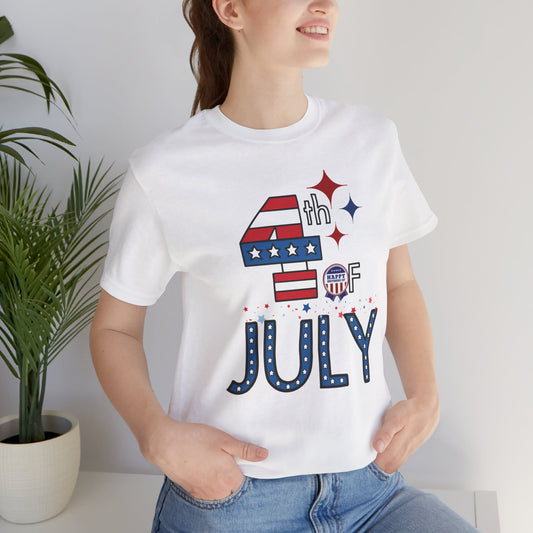 4th of July T-Shirt,  Fourth of July unisex jersey short sleeve.