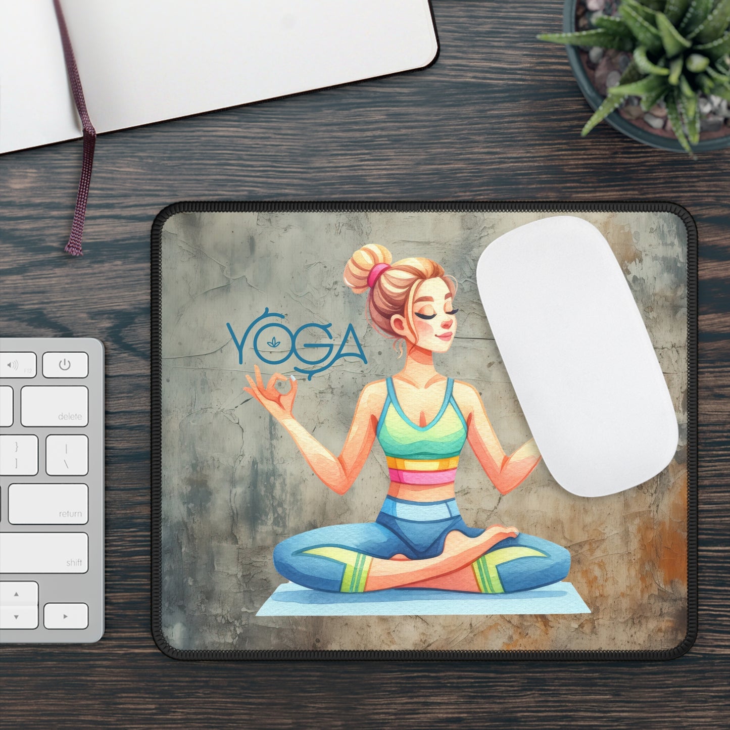 Yoga Mouse Pad,Unique Gift For Meditation And Yoga Lover, Cute Yoga Mouse Pad, Mindful Yoga Gift, Yoga lover Mouse Pad, Yoga Instructor Gift, Gift For Yoga lovers, Gift For Yogi.