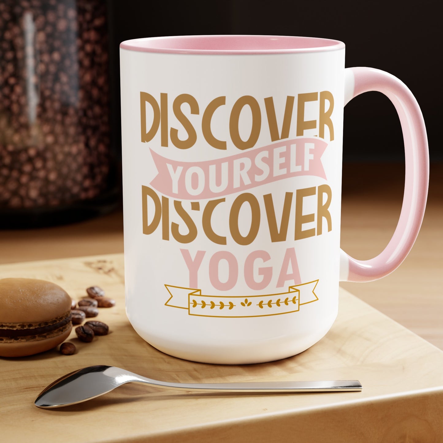 Discover Yourself Discover Yoga Coffee Mug, Cute Yoga Coffee Mug, Yoga lovers Coffee Mug, Yoga Instructor Gift, Gift For Yoga lover, Gift For Yogi.