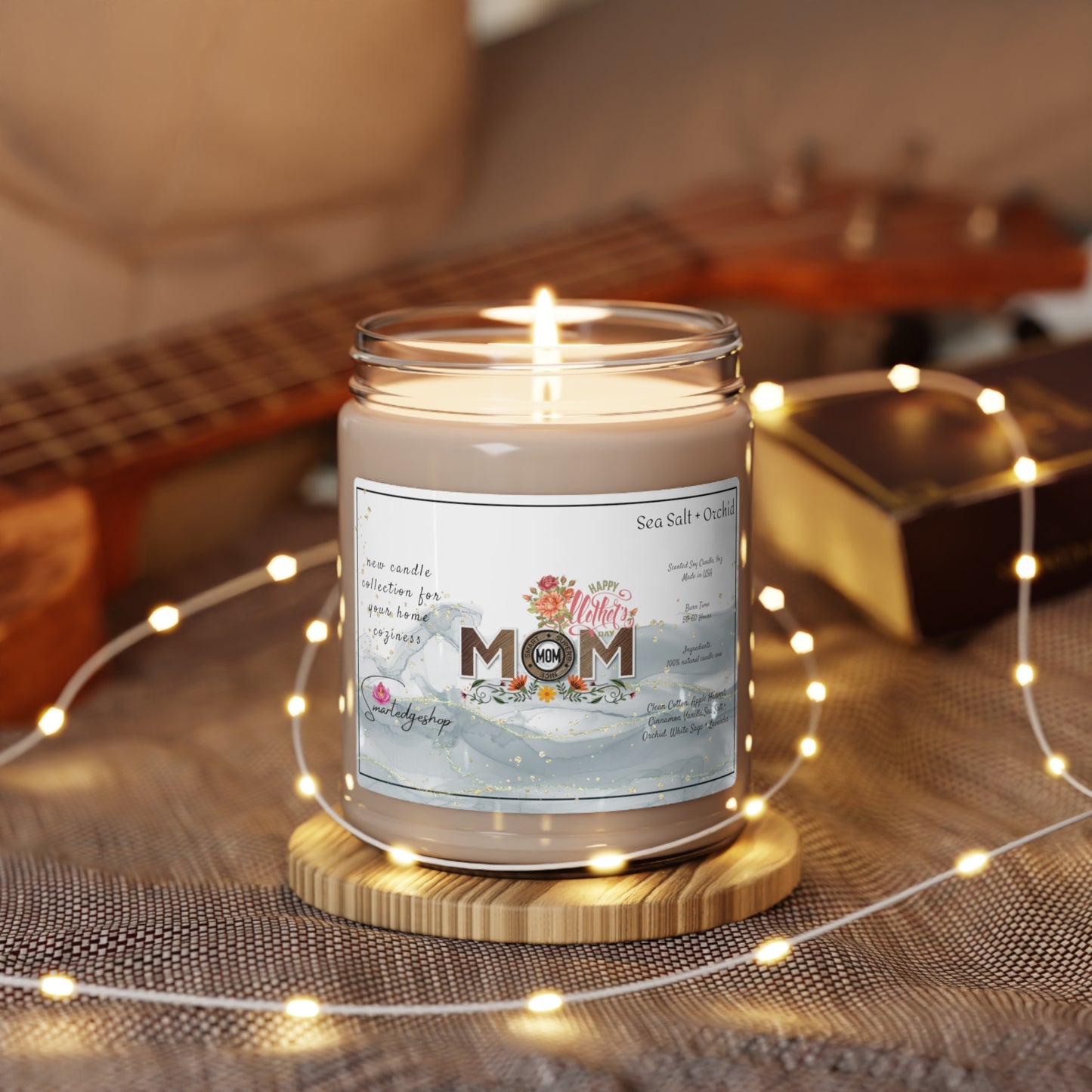 Happy Mother's Day Scented Soy Candle, 9oz, Gift for mom