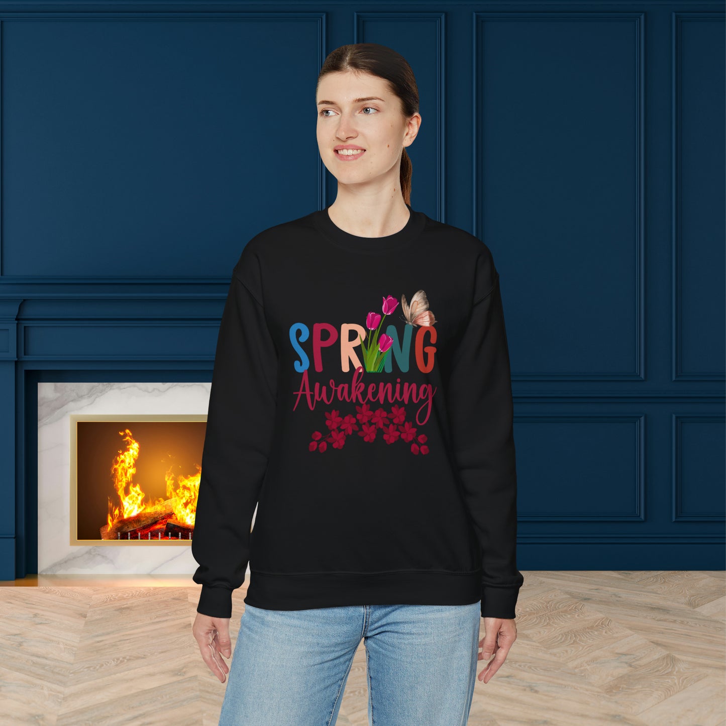 Spring Awakening Unisex Crewneck Sweatshirt, Spring Time Trendy Sweatshirt