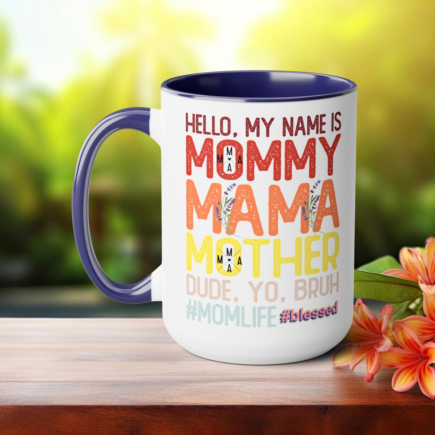 Happy Mother's dayTow-Tone Coffee Mug.15oz, Gift for mom, Mama's Coffee Mug