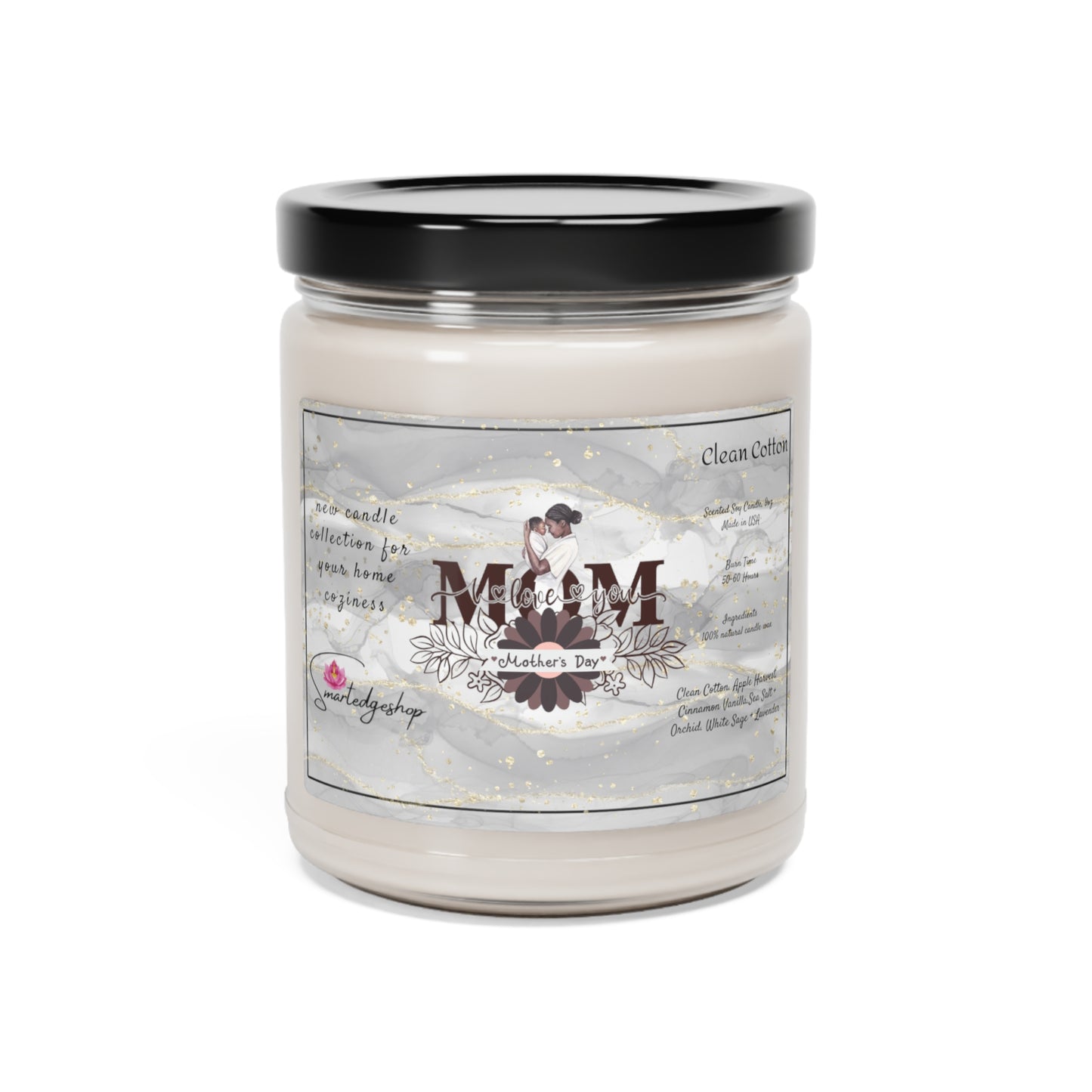 Happy Mother's Day Scented Soy Candle, 9oz, Gift for mom.