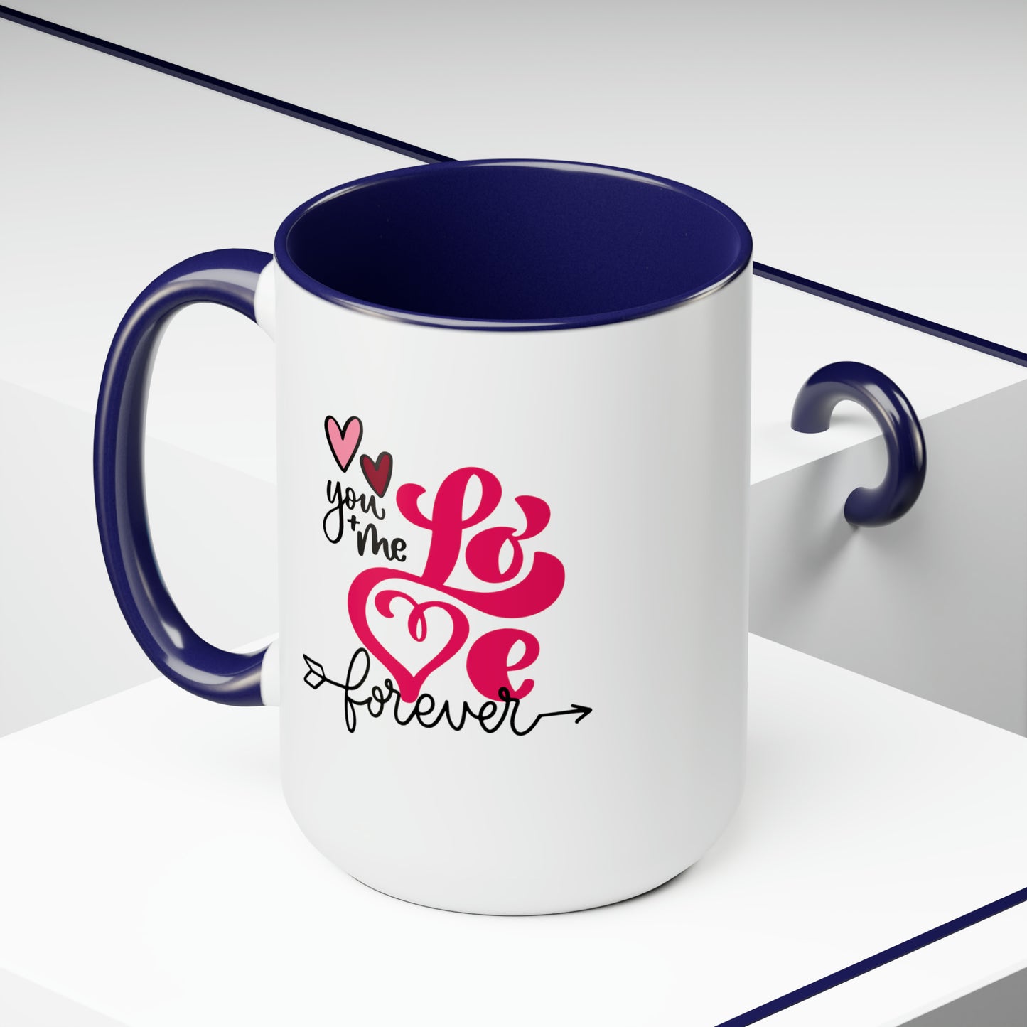 Happy valentines day Two-Tone Coffee Mugs, 15oz