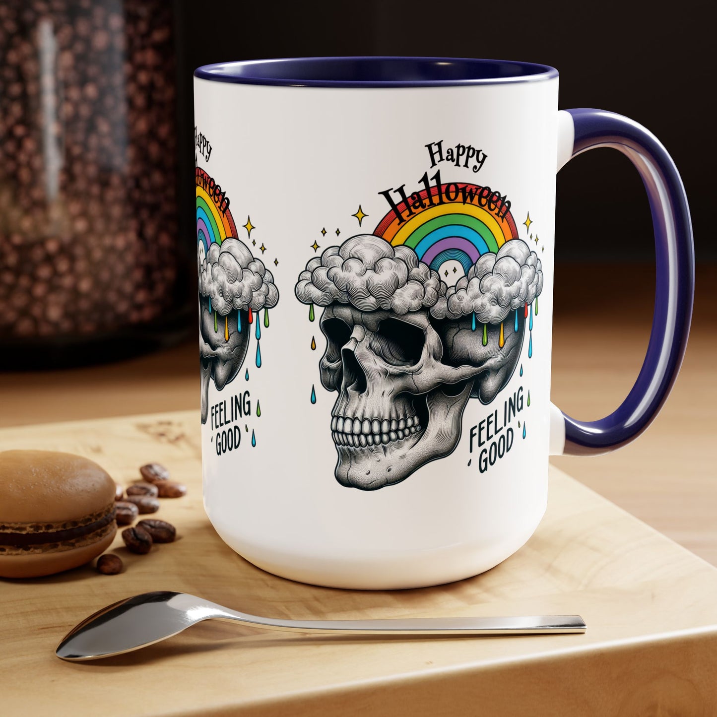 Happy Halloween Coffee Mug, Beware Halloween Coffee Mug, Trick or Treat Halloween Coffee Mug, Cute Skeleton Coffee Mug, Spooky Season Halloween Coffee Mug.