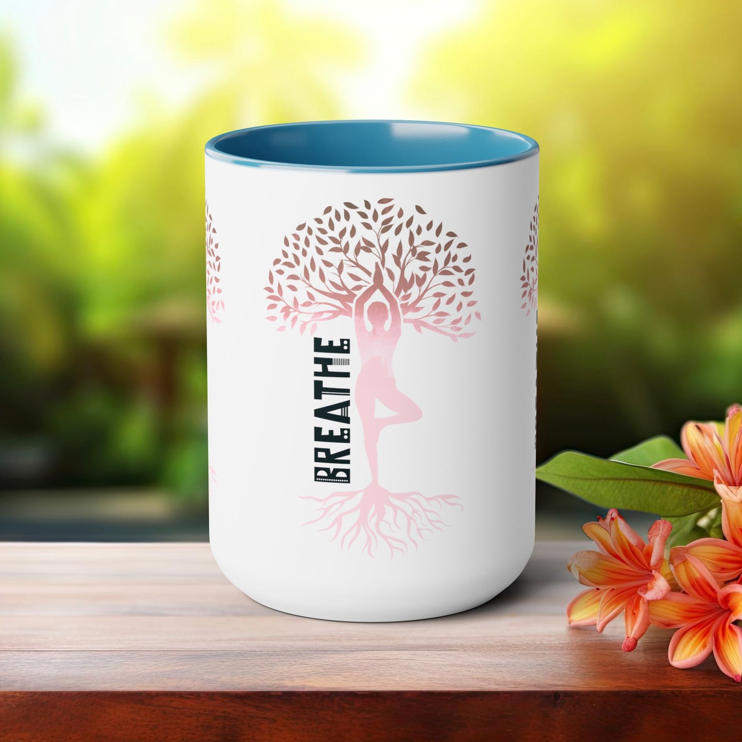 Breathe Yoga Coffee Mug, Cute Yoga Coffee Mug, Yoga lovers Coffee Mug, Yoga Instructor Gift, Gift For Yoga lover, Gift For Yogi.