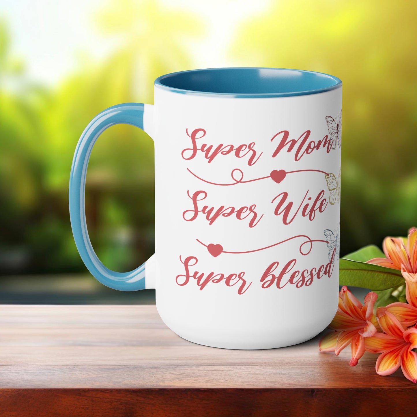 Happy Mother's dayTow-Tone Coffee Mug.15oz, Gift for mom, Mama's Coffee Mug