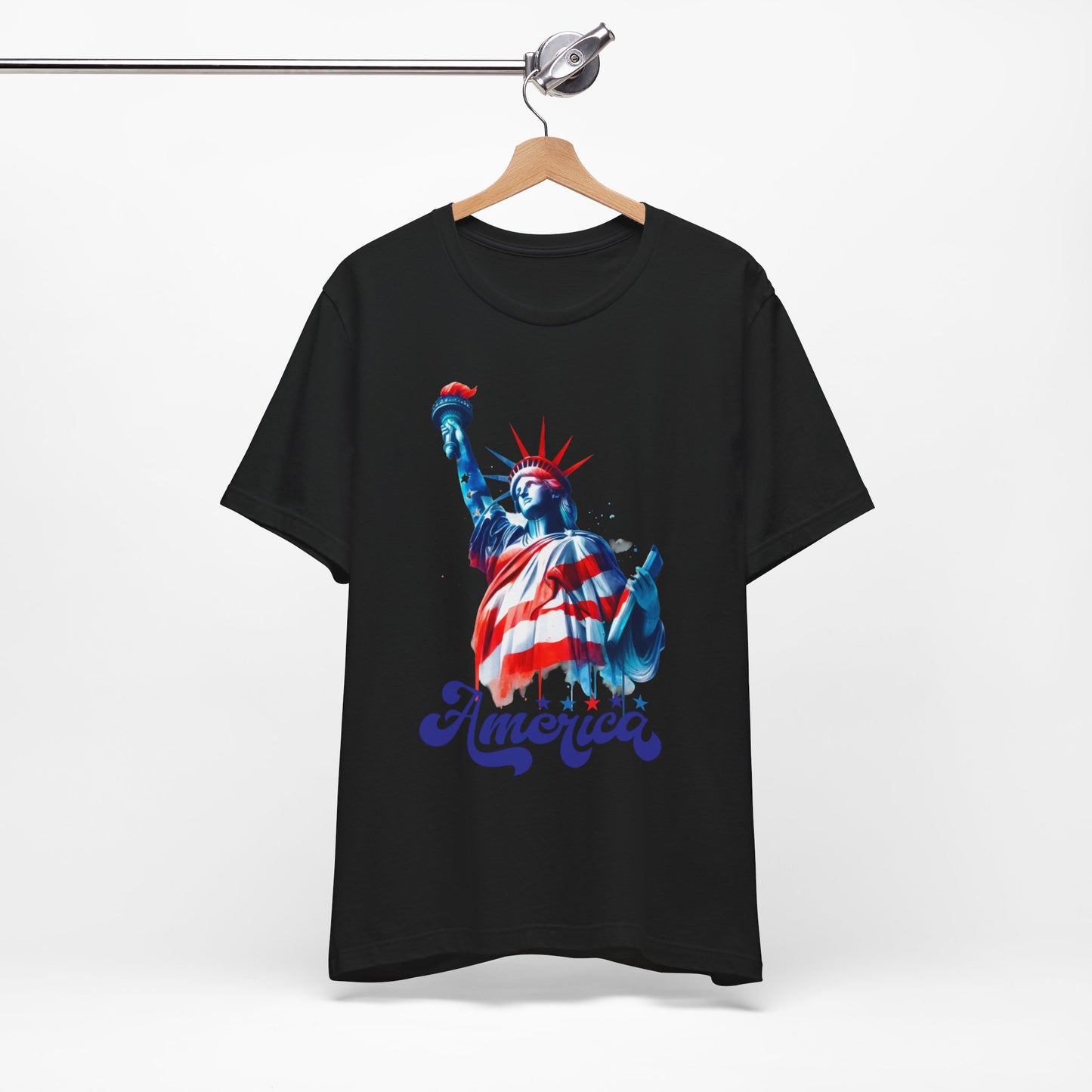 4th of July T-shirt, Sweet Land Of Liberty T-Shirt, Fourth of July unisex jersey short sleeve, America, Flag, Peace Love America. Proud To Be An American, Red White Blue.