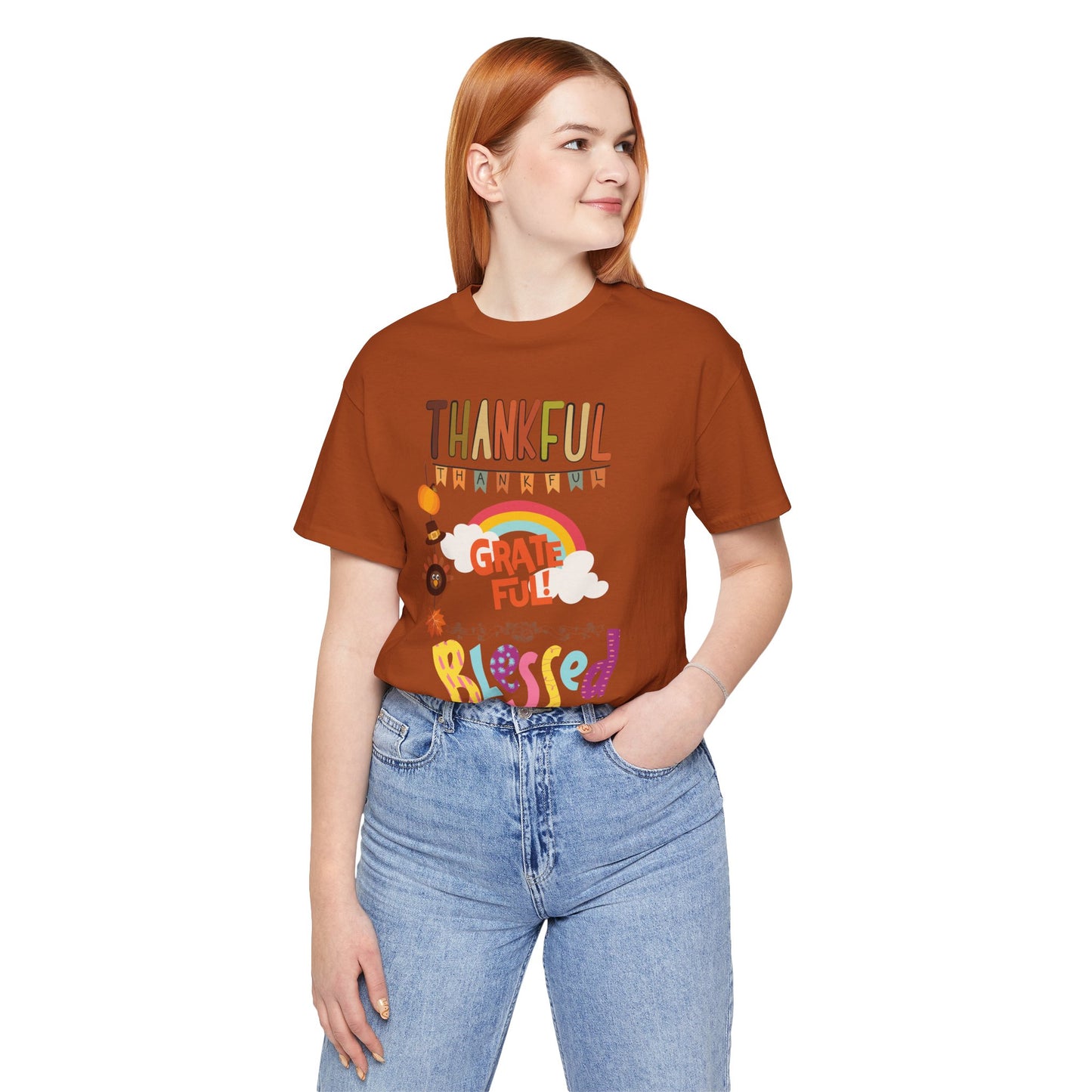 Thankful Grateful Blessed T-shirt, Happy Thanksgiving T-shirt, Happy thanksgiving 2024 T-shirt, Thanksgiving Gift,Turkey Shirt, Family Thanksgiving, Holiday Outfit.