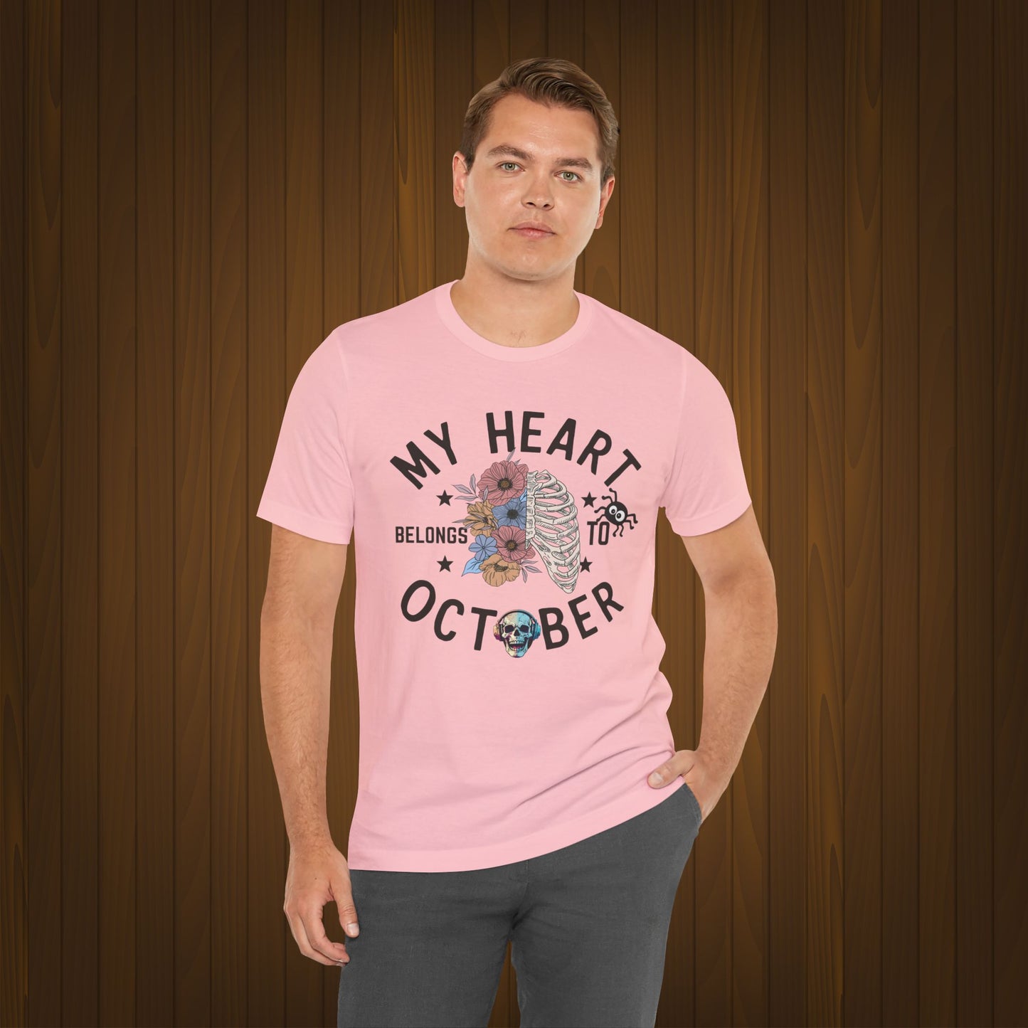 My Heart Belongs To October Halloween T-shirt, Happy Halloween T-shirt, Trick Or Treat T-shirt, Halloween T-shirt, Cool Halloween T-shirt, Spooky T-shirt,