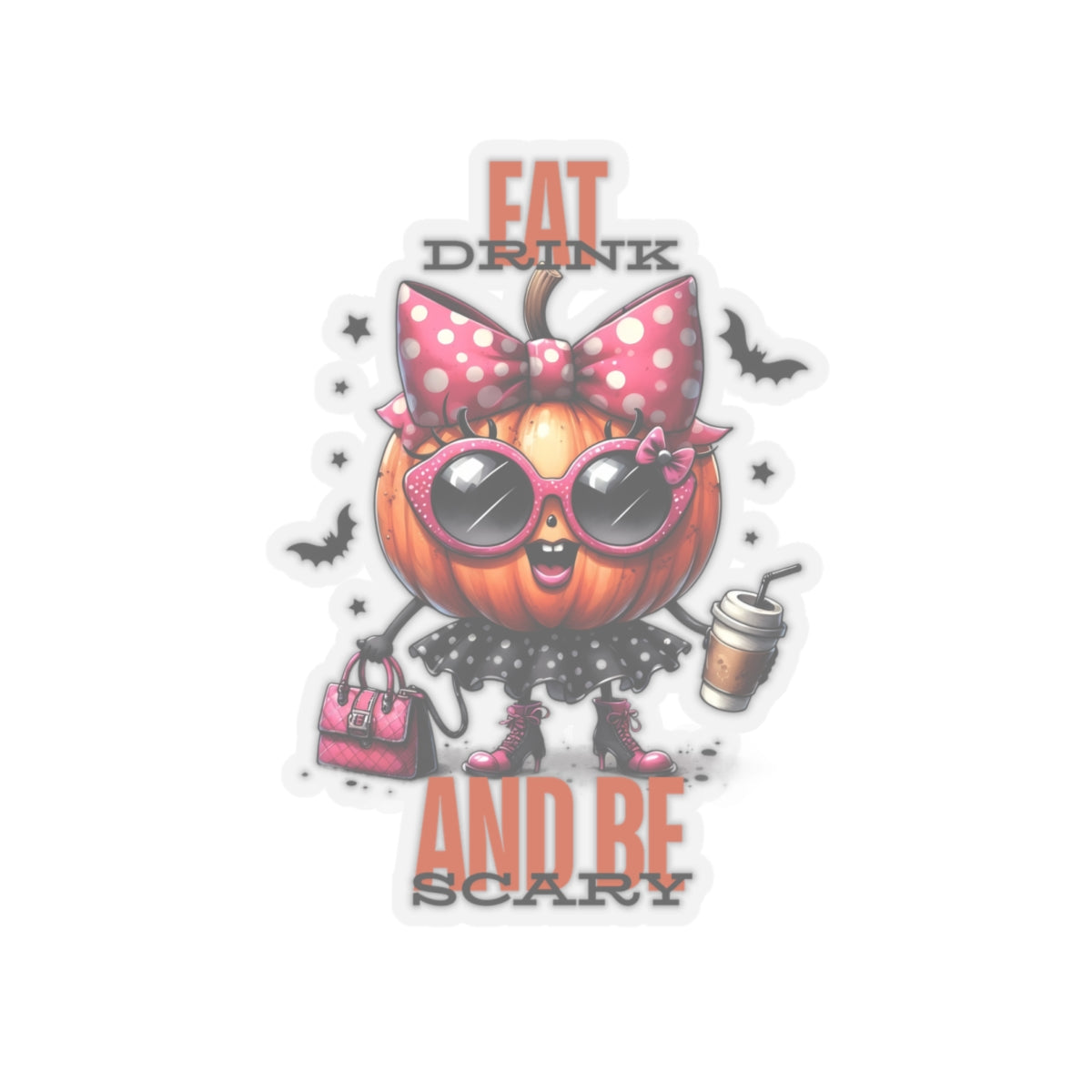 Eat Drink And Be Scary Halloween Kiss-Cut Stickers, Spooky Vibes Happy Halloween Kiss-Cut Stickers, Happy Halloween Kiss-Cut Stickers, Spooky Season Kiss-Cut Stickers, Trick Or Treat Halloween Kiss-Cut Stickers.