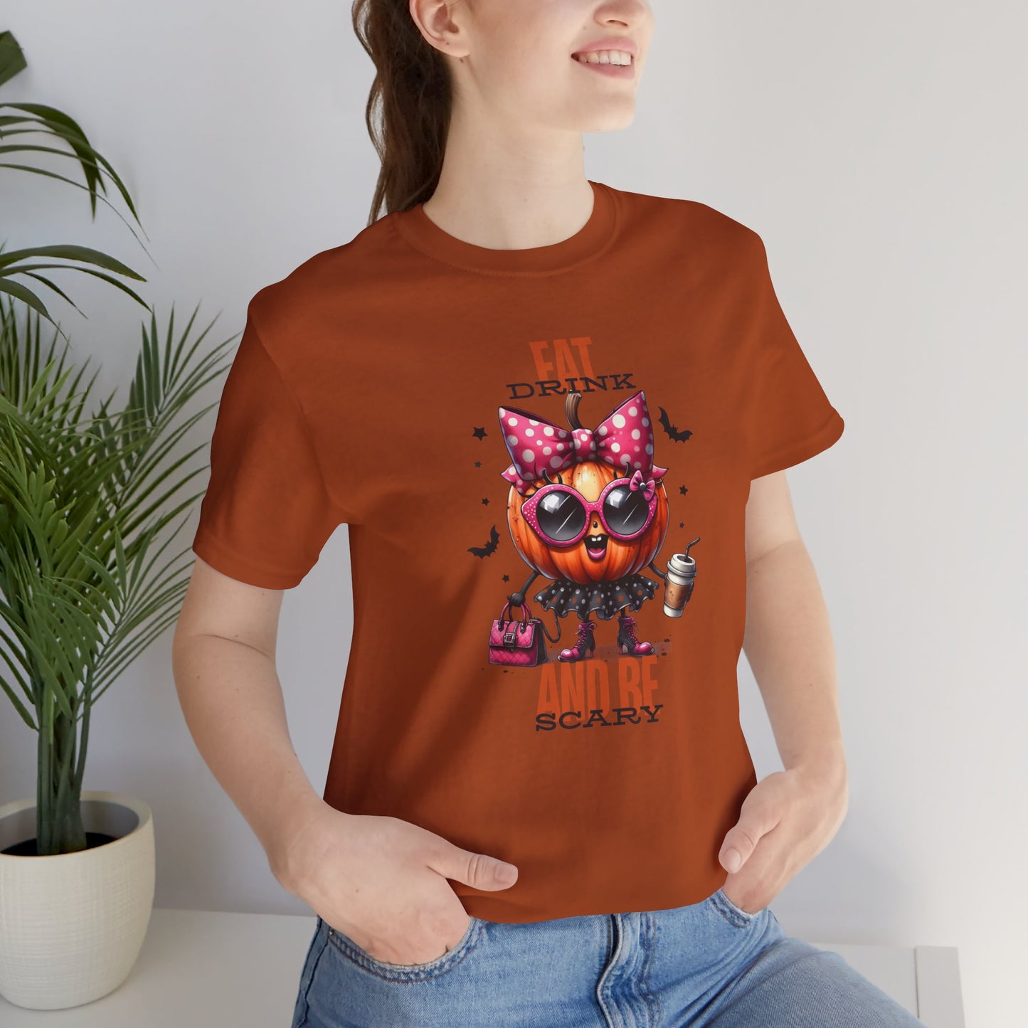 Eat Drink And Be Scary Halloween T-shirt, Happy Halloween T-shirt, Trick Or Treat T-shirt, Halloween T-shirt, Cool Halloween T-shirt, Spooky T-shirt,