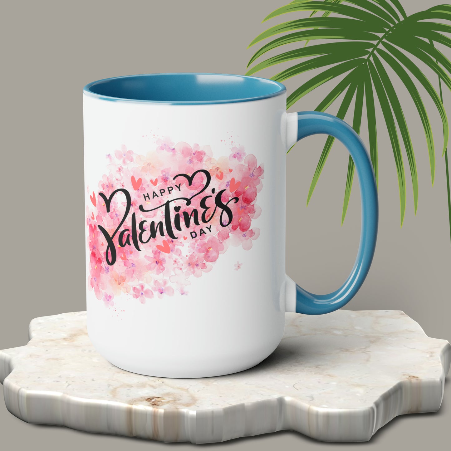 Happy valentines day Two-Tone Coffee Mugs, 15oz