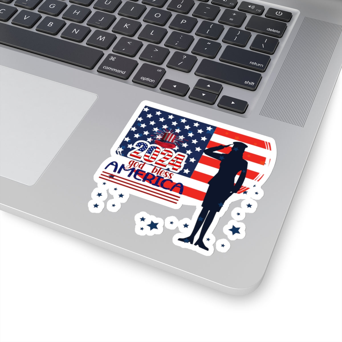 Happy 4th Of July Kiss-Cut Stickers, America, Flag, Peace Love America. Proud To Be An American, Red White Blue stickers. United Fourth of July Stickers.