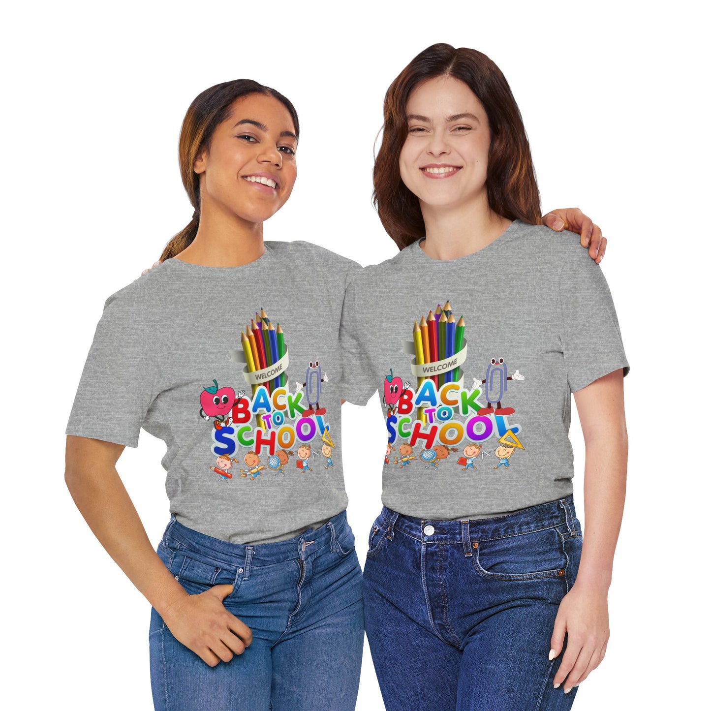 Welcome Back To School T-Shirt, Teacher T-Shirt, Teacher Back To school unisex jersey short sleeve.First Day Vibes T-Shirt.