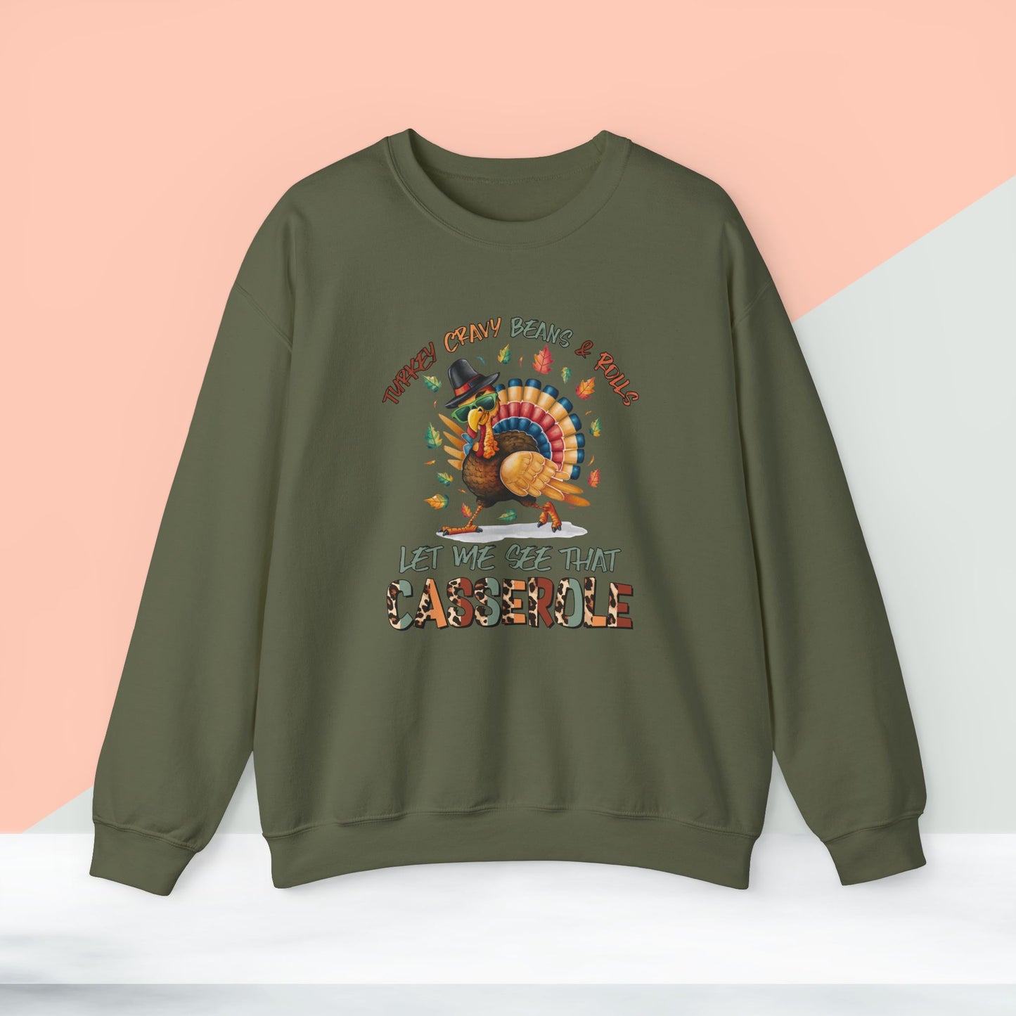 Turkey Sweatshirt, HappyThanksgiving Day Sweatshirt - Unisex Heavy Blend, Happy Thanksgiving2024 Sweatshirt, Thanksgiving Gift, Festive Sweatshirt.