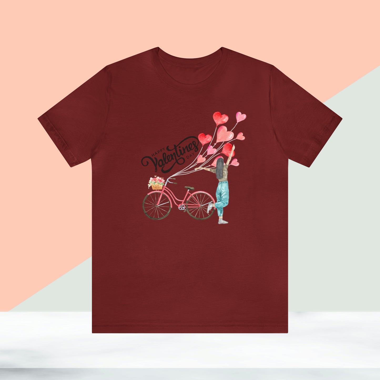 Happy valentines day Unisex Jersey Short Sleeve Tee