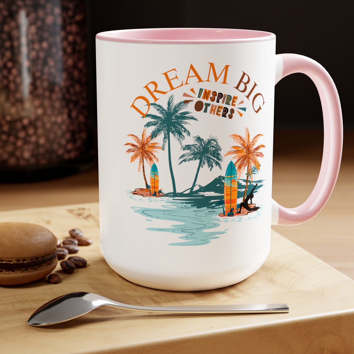 Dream Big Yoga Coffee Mug, Cute Yoga Coffee Mug, Yoga lovers Coffee Mug, Yoga Instructor Gift, Gift For Yoga lover, Gift For Yogi.