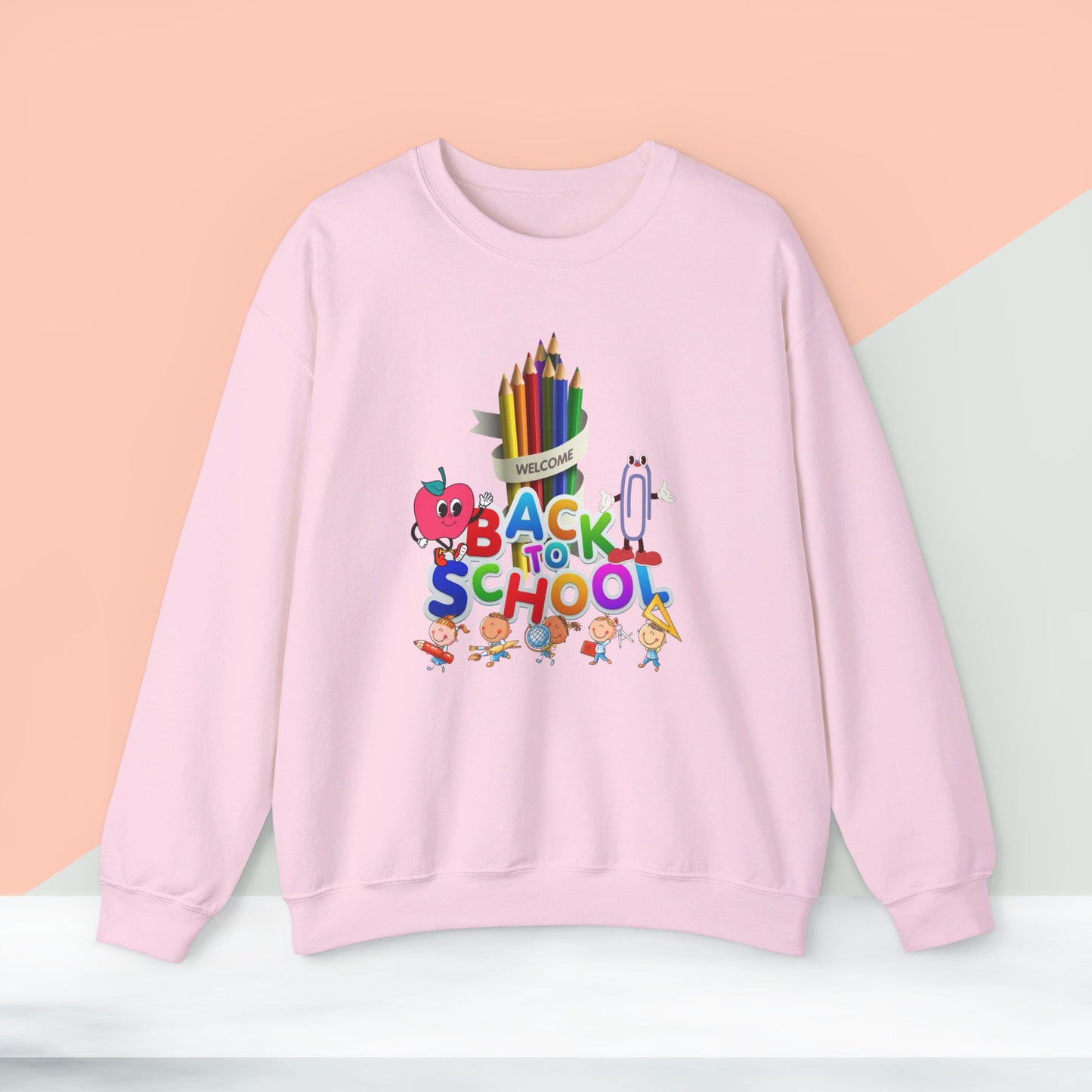 Back To school unisex heavy blend crewneck sweatshirt, We Love Teachers Sweatshirt,Teacher Back To school  Sweatshirt. First Day Vibes Sweatshirt.