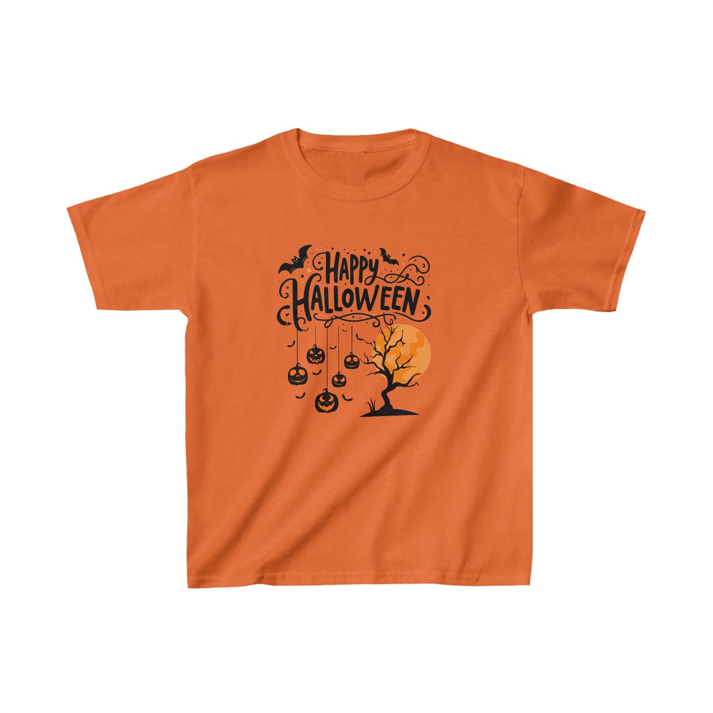 Happy Halloween Kids Shirt, Spooky Halloween Kids Heavy Cotton™ Tee, Spooky Season Kids Shirt, Spooky Vibes Shirt, Trick Or Treat Cotton T-Shirt.