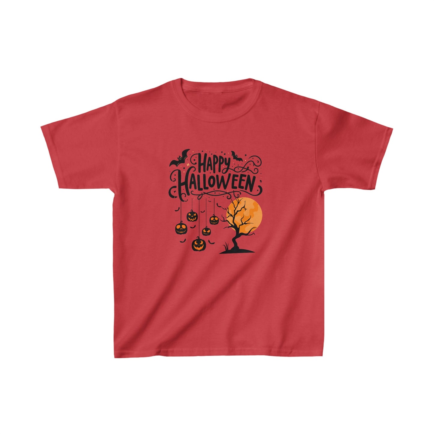 Happy Halloween Kids Shirt, Spooky Halloween Kids Heavy Cotton™ Tee, Spooky Season Kids Shirt, Spooky Vibes Shirt, Trick Or Treat Cotton T-Shirt.