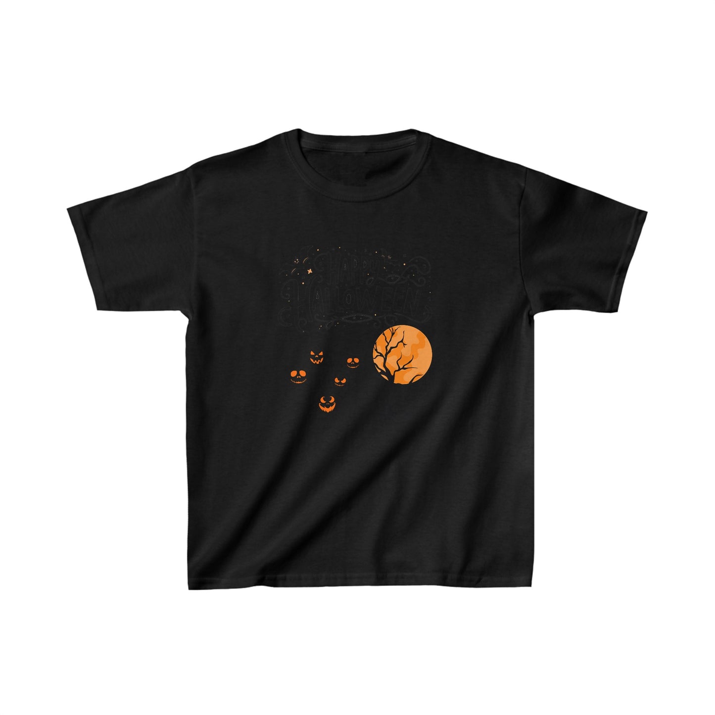 Happy Halloween Kids Shirt, Spooky Halloween Kids Heavy Cotton™ Tee, Spooky Season Kids Shirt, Spooky Vibes Shirt, Trick Or Treat Cotton T-Shirt.