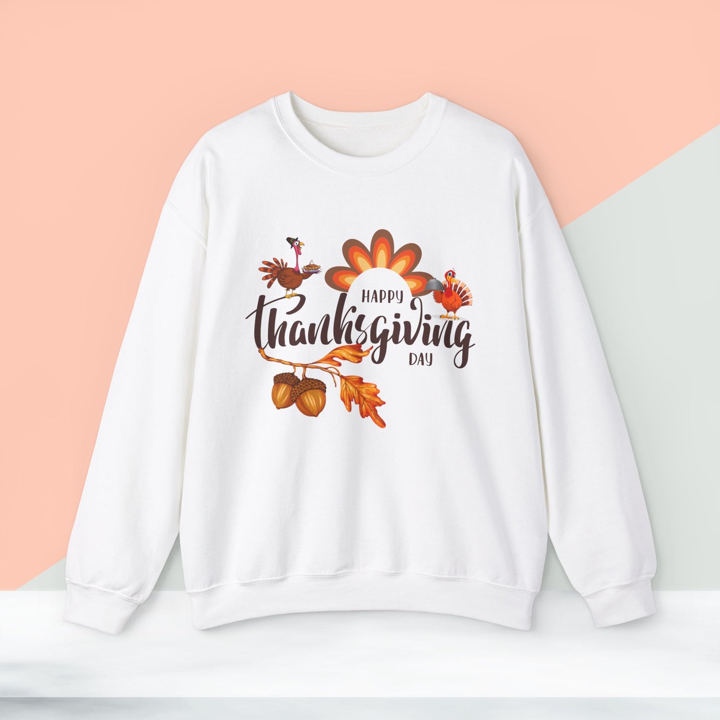 Happy Thanksgiving Day Sweatshirt - Unisex Heavy Blend, Happy Thanksgiving2024 Sweatshirt, Thanksgiving Gift, Festive Sweatshirt.