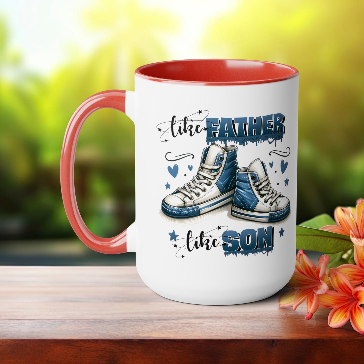 Happy father's dayTow-Tone Coffee Mug.15oz, Gift for Dad, Daddy's Coffee Mug