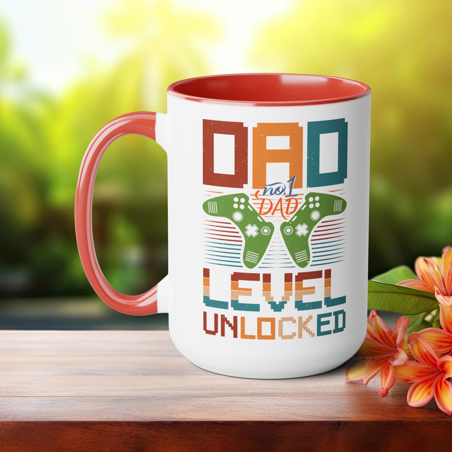 Happy father's dayTow-Tone Coffee Mug.15oz, Gift for Dad, Daddy's Coffee Mug