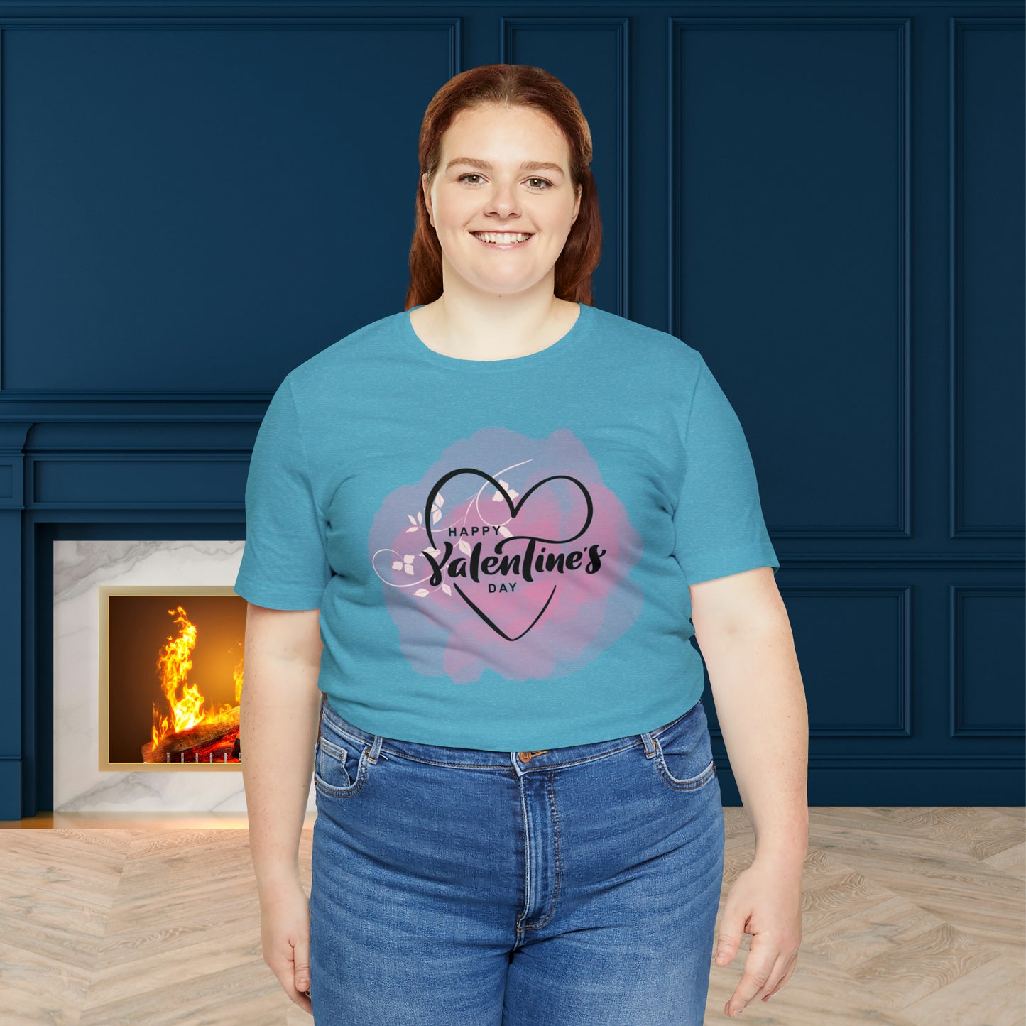 Happy valentines day Unisex Jersey Short Sleeve Tee