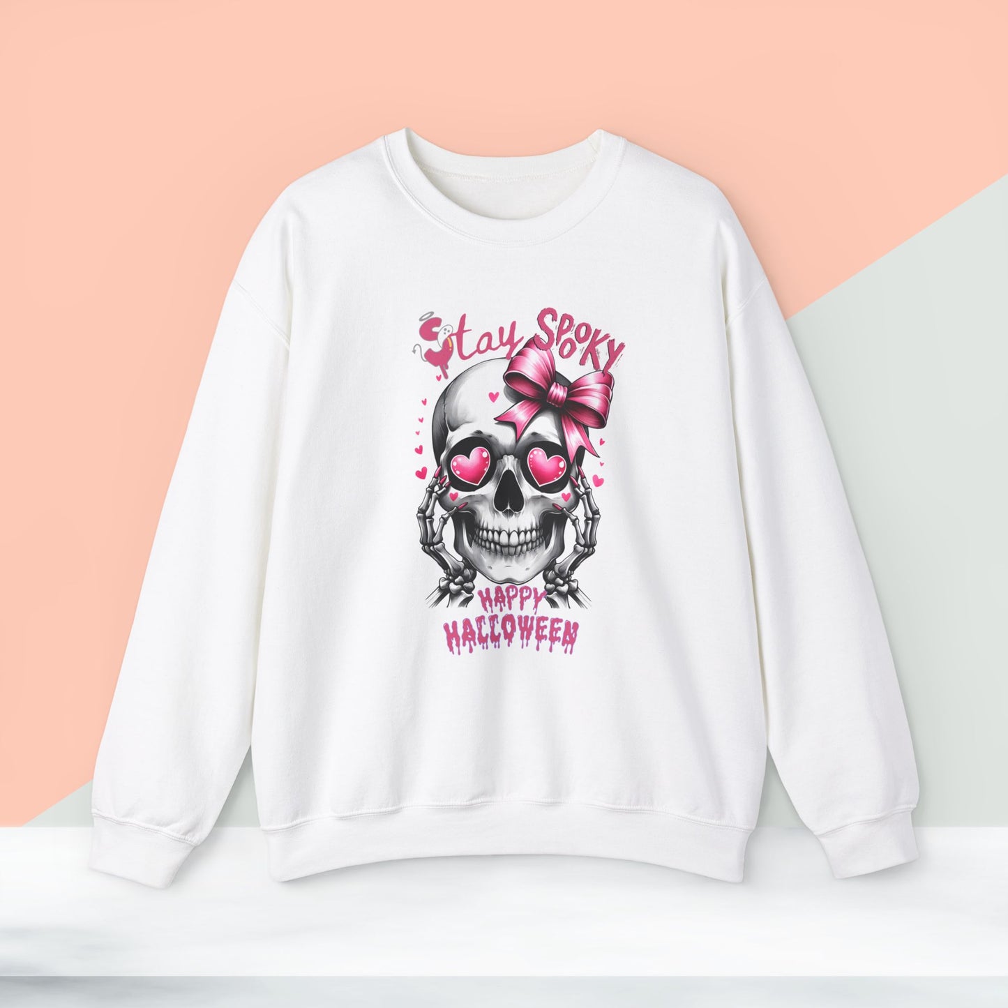 Stay spooky Halloween Sweatshirt, Happy Halloween Sweatshirt - Unisex Heavy Blend Crewneck, Halloween Sweatshirt, Cute Spooky Ghost sweatshirt.