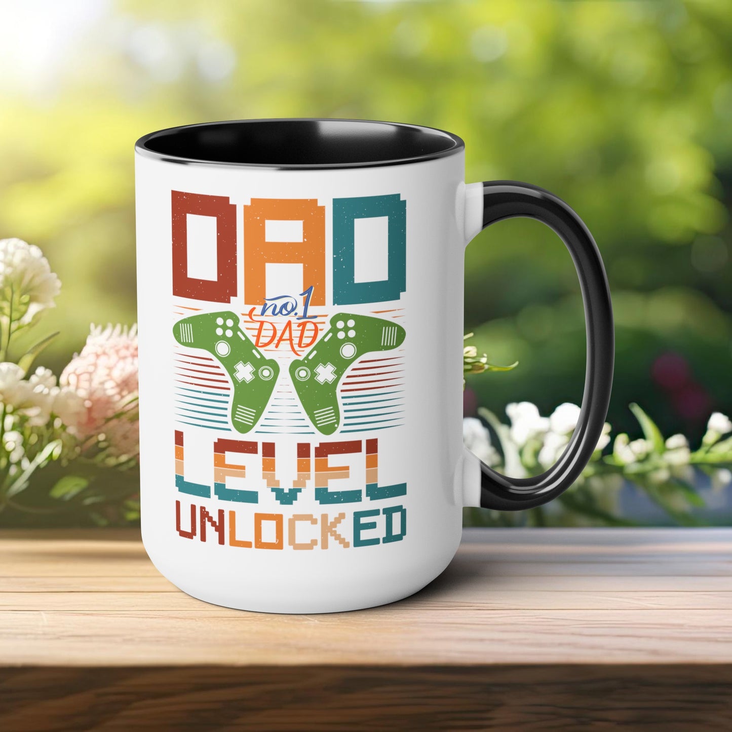 Happy father's dayTow-Tone Coffee Mug.15oz, Gift for Dad, Daddy's Coffee Mug