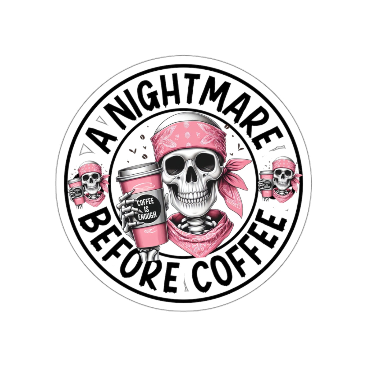 A Nightmare Before Coffee Halloween Kiss-Cut Stickers, Cute Ghost Halloween Kiss-Cut Stickers, Happy Halloween Kiss-Cut Stickers, Spooky Season Kiss-Cut Stickers, Trick Or Treat Halloween Kiss-Cut Stickers.