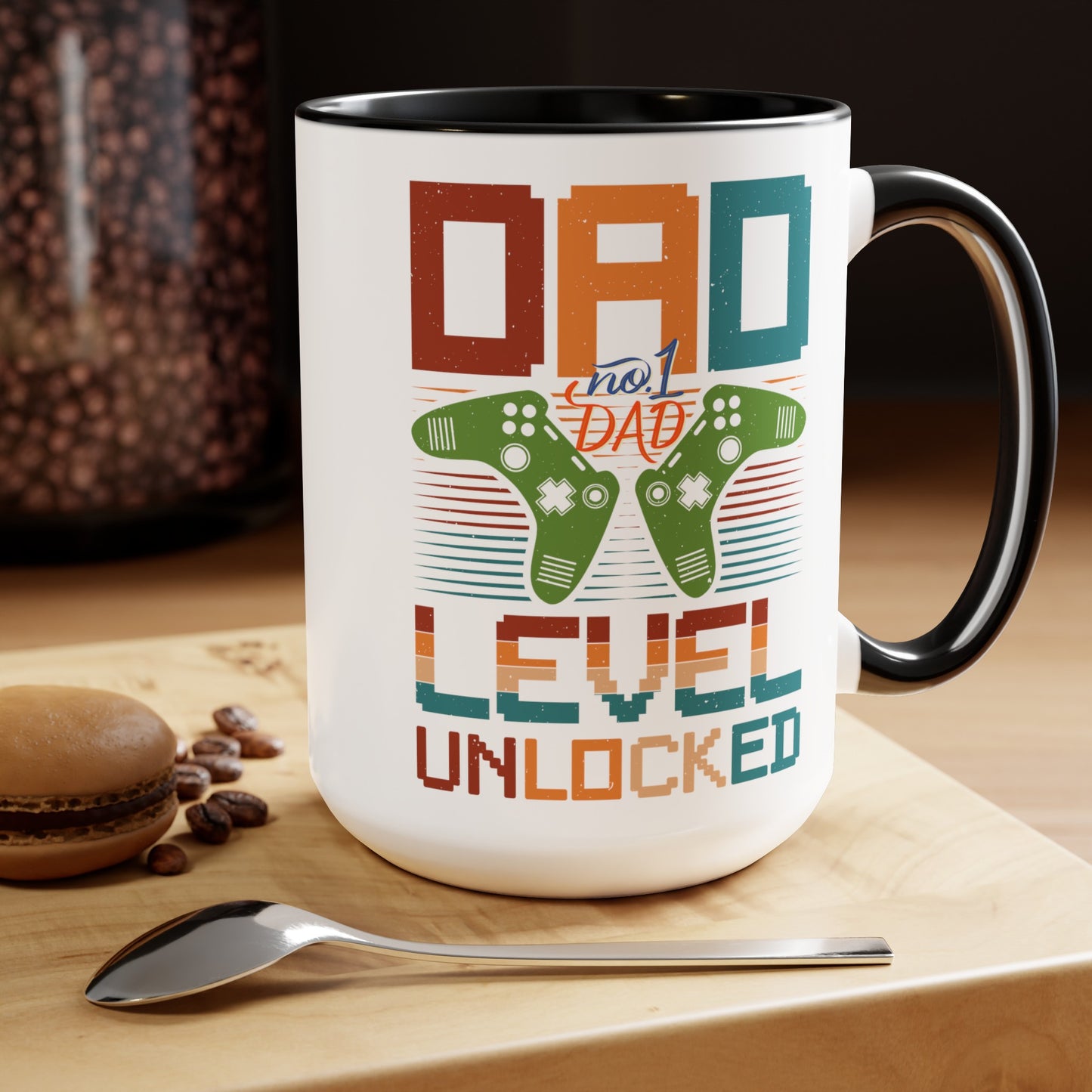 Happy father's dayTow-Tone Coffee Mug.15oz, Gift for Dad, Daddy's Coffee Mug