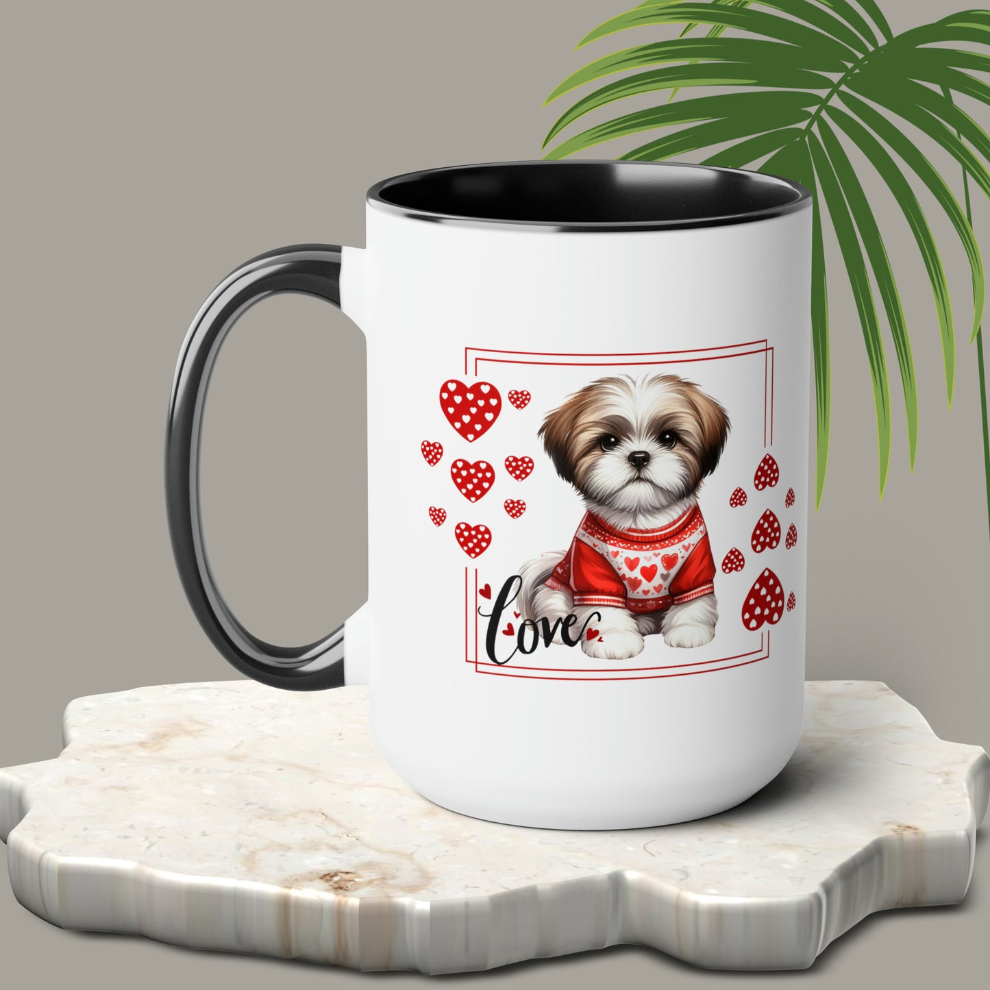 Happy valentines day Two-Tone Coffee Mugs, 15oz