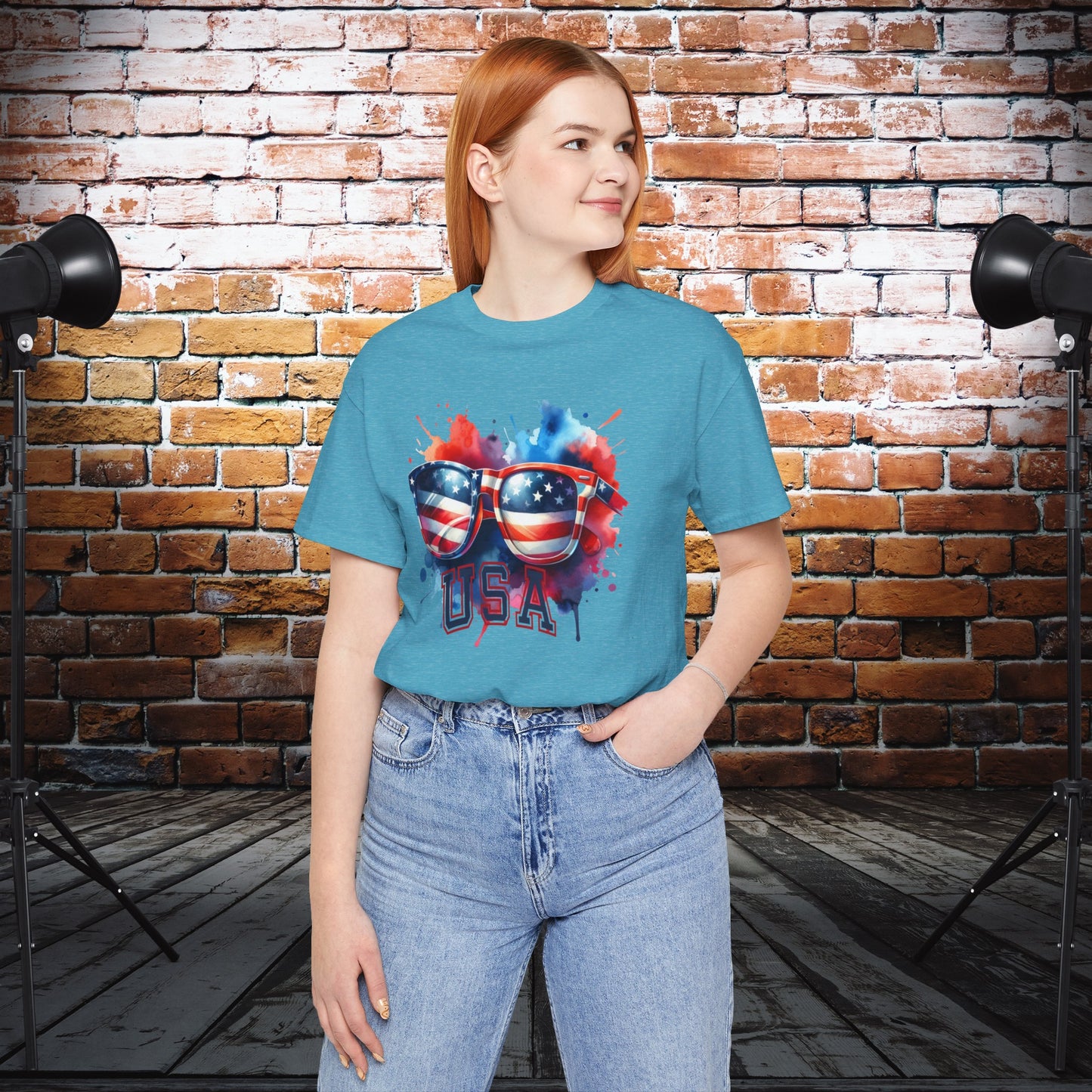 4th of July T-shirt, Sweet Land Of Liberty T-Shirt, Fourth of July unisex jersey short sleeve, America, Flag, Peace Love America. Proud To Be An American, Red White Blue.