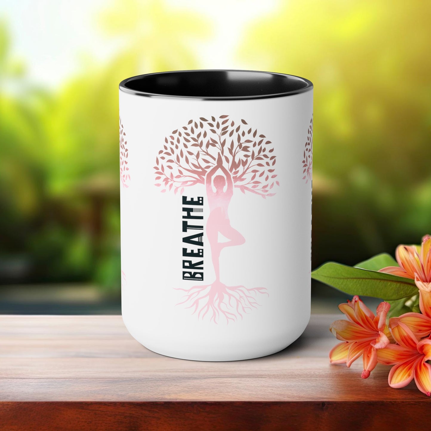 Breathe Yoga Coffee Mug, Cute Yoga Coffee Mug, Yoga lovers Coffee Mug, Yoga Instructor Gift, Gift For Yoga lover, Gift For Yogi.