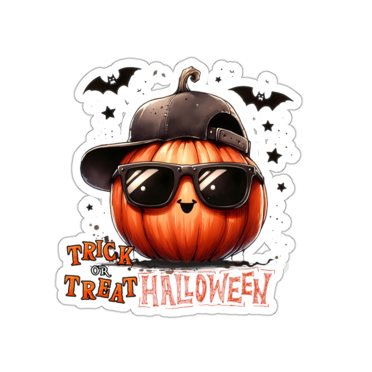 Cute Ghost Halloween Kiss-Cut Stickers, Happy Halloween Kiss-Cut Stickers, Spooky Season Kiss-Cut Stickers, Trick Or Treat Halloween Kiss-Cut Stickers.