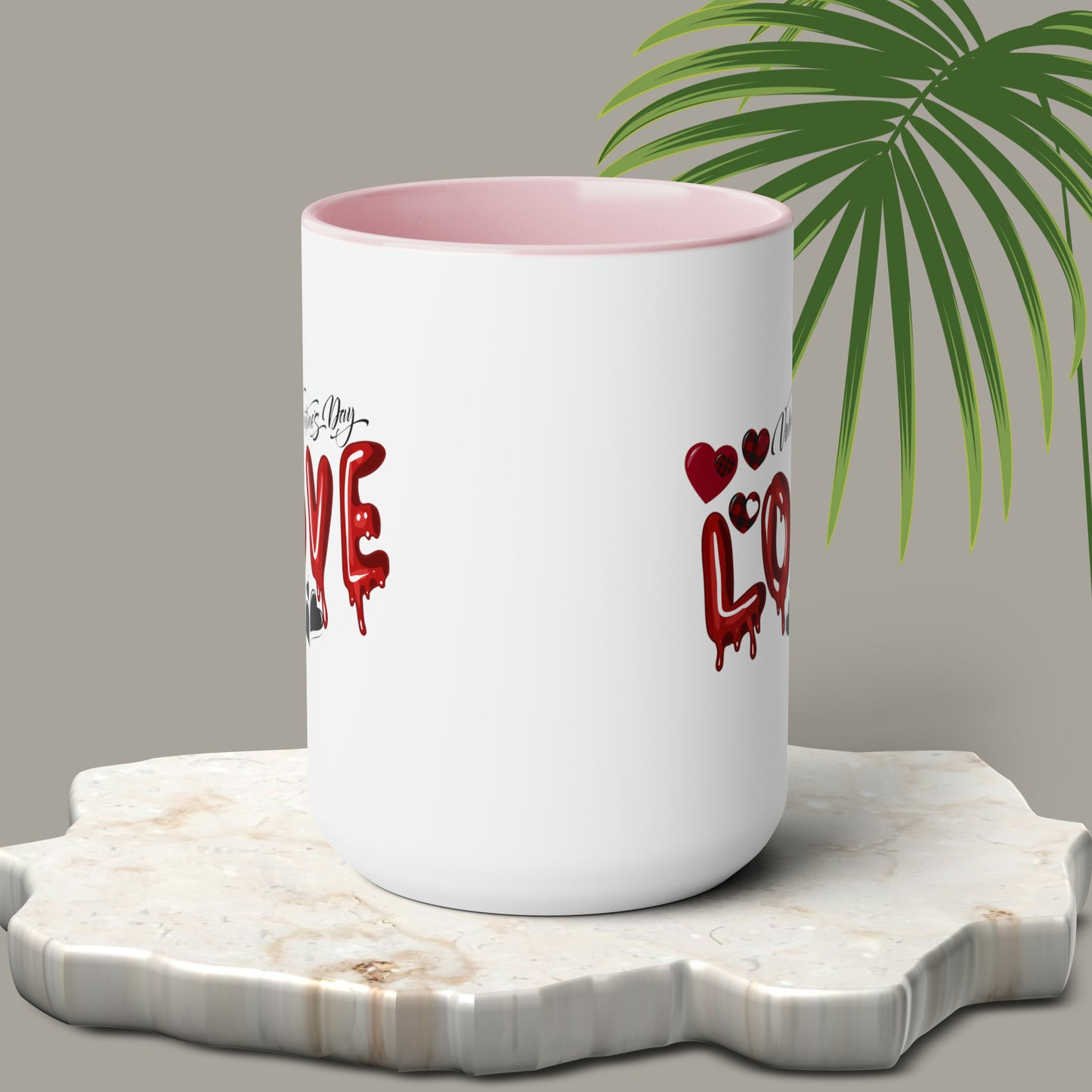 Happy valentines day Two-Tone Coffee Mugs, 15oz