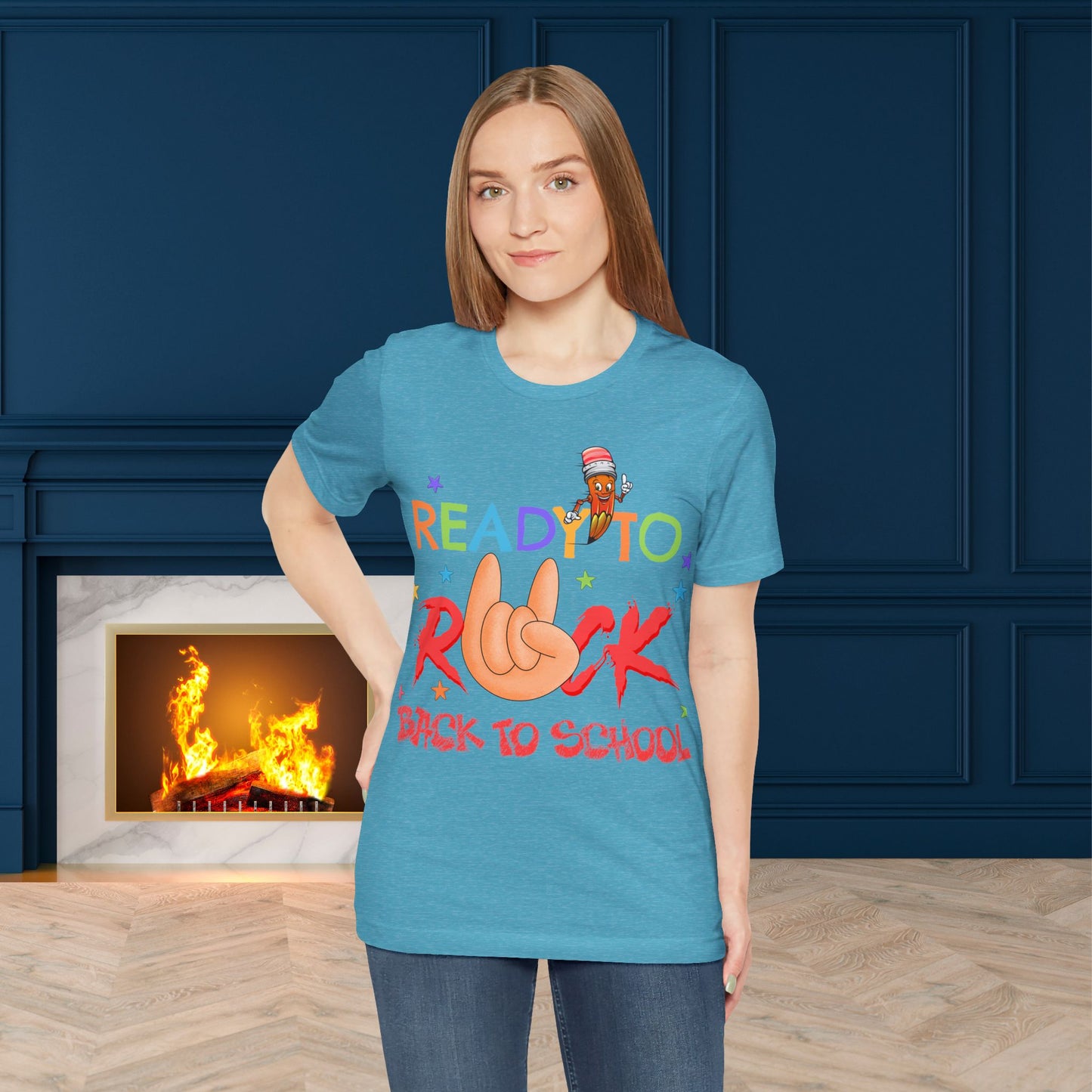 Ready To Rock T-Shirt, Back To School T-Shirt, Teach Love Inspire Teacher Shirt, Teacher Back To school unisex jersey short sleeve.First Day Vibes T-Shirt.