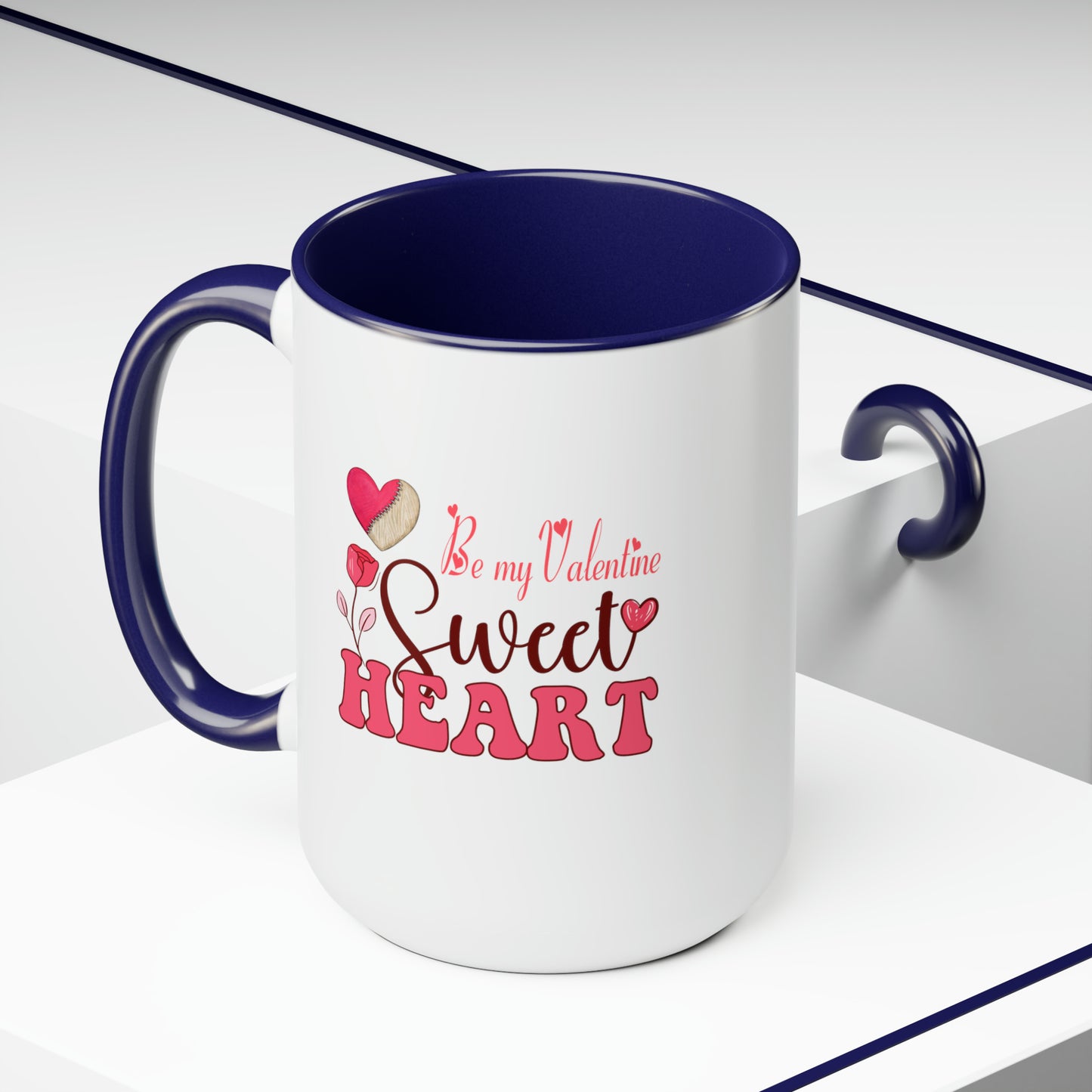 Happy valentines day Two-Tone Coffee Mugs, 15oz