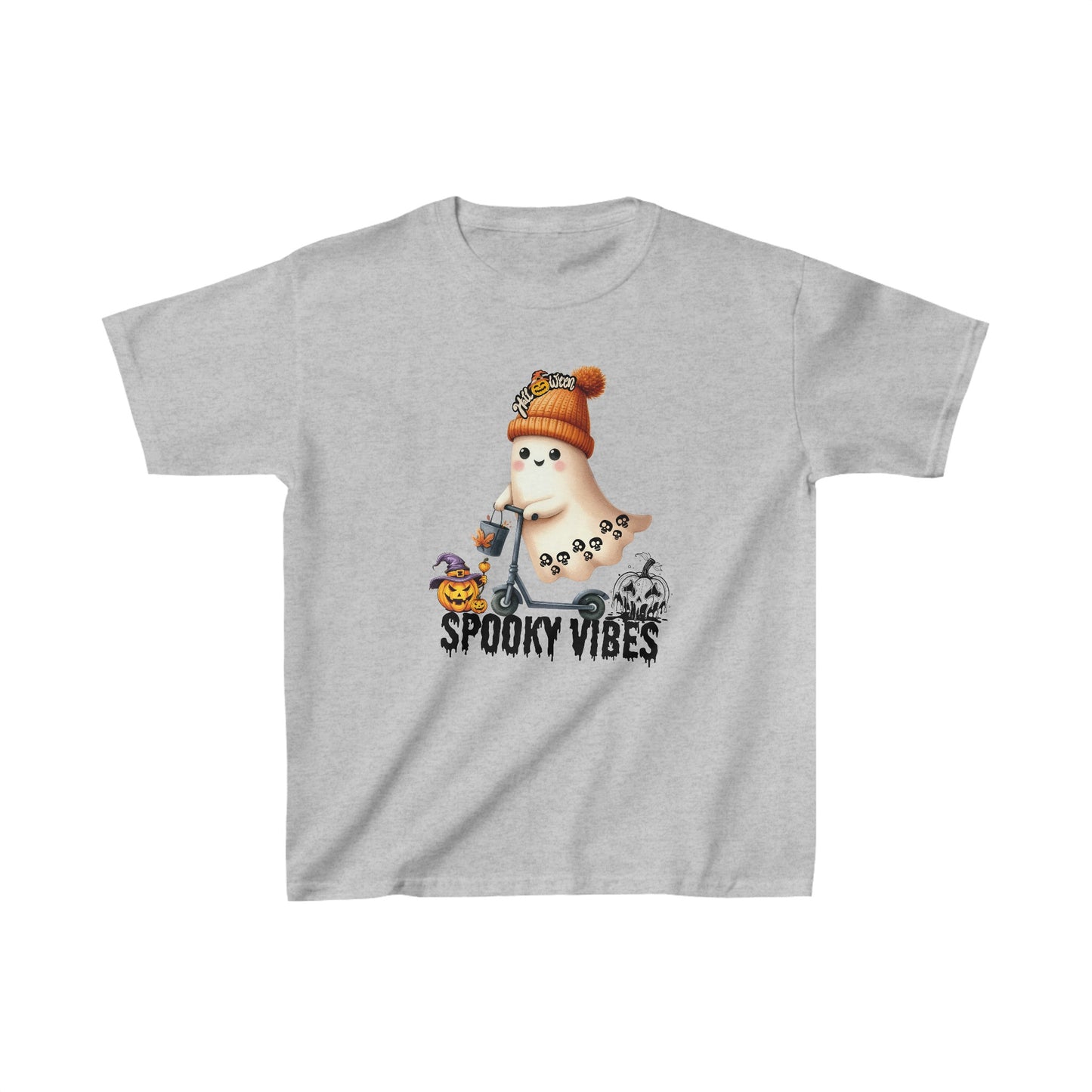 Spooky Halloween Kids Shirt, Spooky Halloween Kids Heavy Cotton™ Tee, Spooky Season Kids Shirt, Spooky Vibes Shirt, Trick Or Treat Cotton T-Shirt.