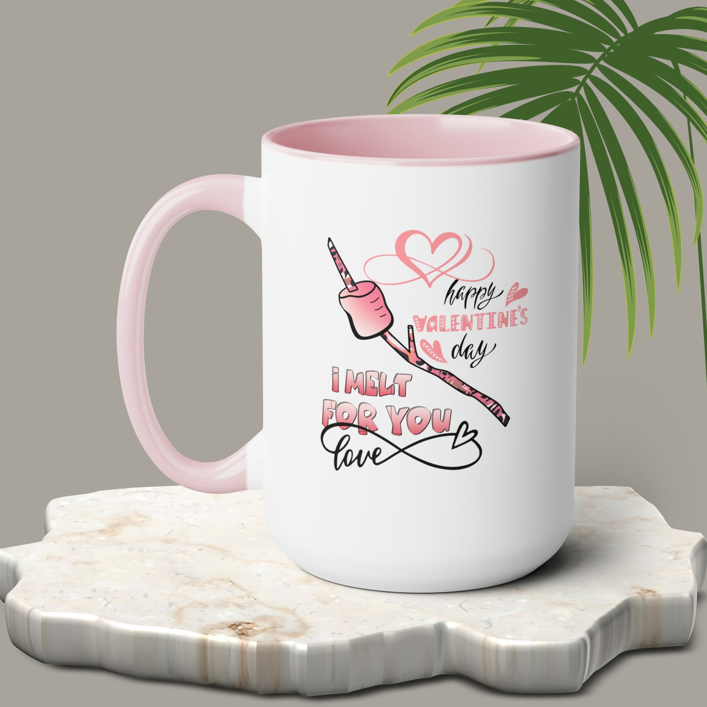 Happy valentines day Two-Tone Coffee Mugs, 15oz